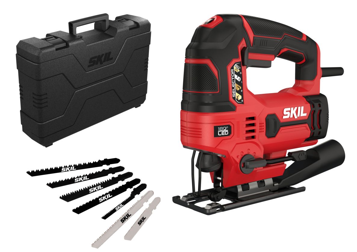 SKIL SW1E4531GA Stichsäge 680W im Koffer + 7 Sägeblätter