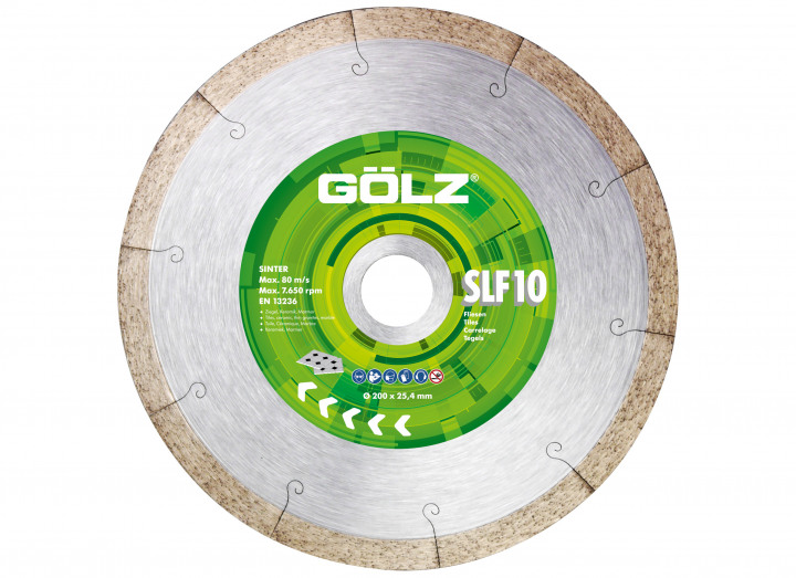 Gölz 04973080251 SLF10 Diamanttrennscheibe Fliesen, Granit 250 x 25,4 mm