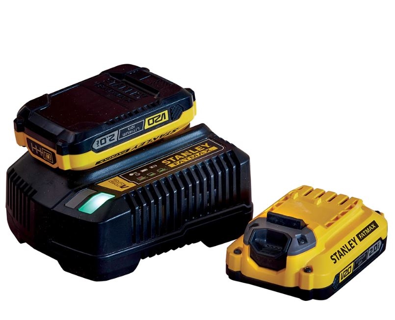 Stanley SFMCB12D2 Fatmax V20 Starter Kit 2x Akku 18V 2.0 Ah + Ladegerät