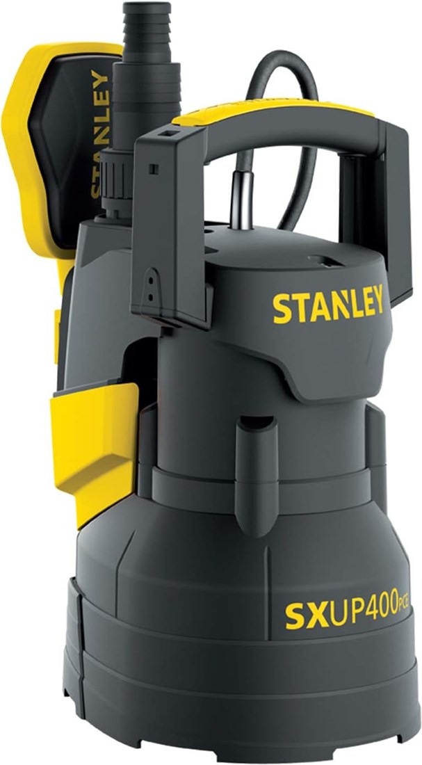 Stanley 51766 SXUP400PCE Kunststoff-Tauchpumpe 230 V, 400 W, IPX8, inkl. 10 m Netzkabel