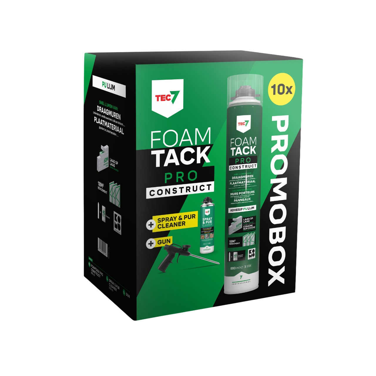TEC7 670996000 FoamTack Pro Construct Combipack Klebeschaum