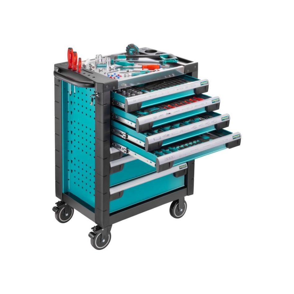 technocraft 2022972 ALLROUND 2.0 Werkzeugwagen, 169 Stück