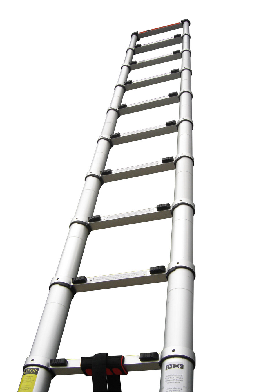 Little Jumbo 1413900401 Teleskopleiter 13 Sprossen Anlegeleiter