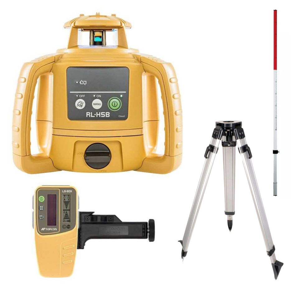 Topcon 1021200-72Set RL-H5B + LS-80X Baulaser-Set - Professioneller Baulaser