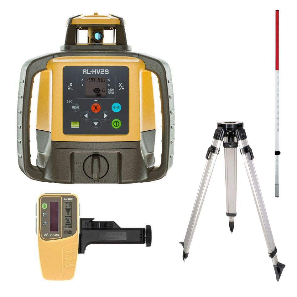 Topcon 1051612-23Set RL-HV2S + LS-80X Set - Multifunktionaler Baulaser mit doppelter Neigung