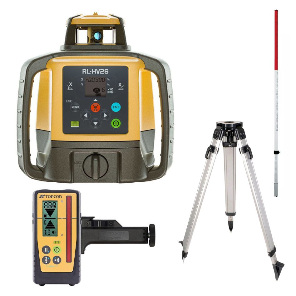 Topcon 1051612-24Set RL-HV2S + LS-100D Set_ Multifunktionaler Baulaser mit Doppelneigung