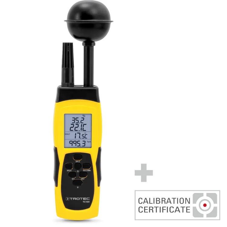 Trotec 3510007010 TC100 Thermohygrometer einschließlich Kalibrierungszertifikat