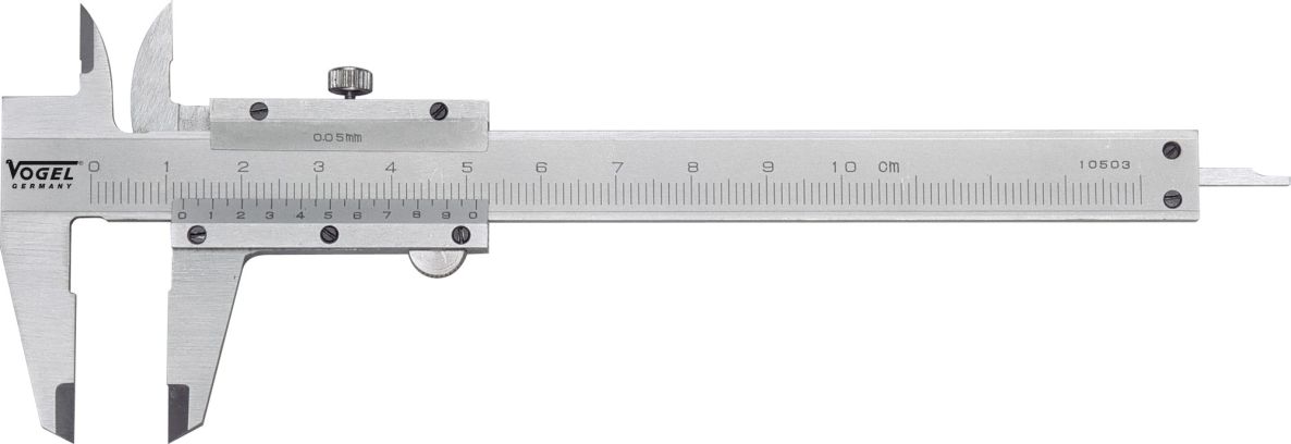 Vogel 201015 Schieblehre Stellschraube Edelstahl 300mm gelasert DIN 862
