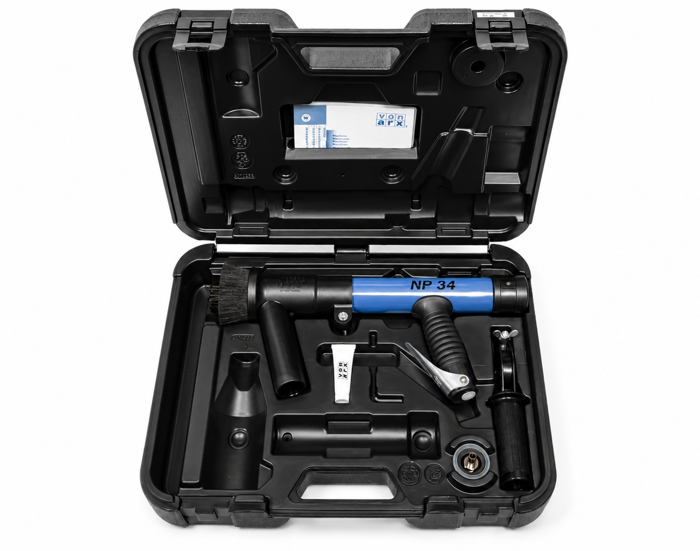Von Arx VA700638 NP-34 Pneumatischer Nadelhammer mit 4-mm-Nadeln (stumpf) im Koffer