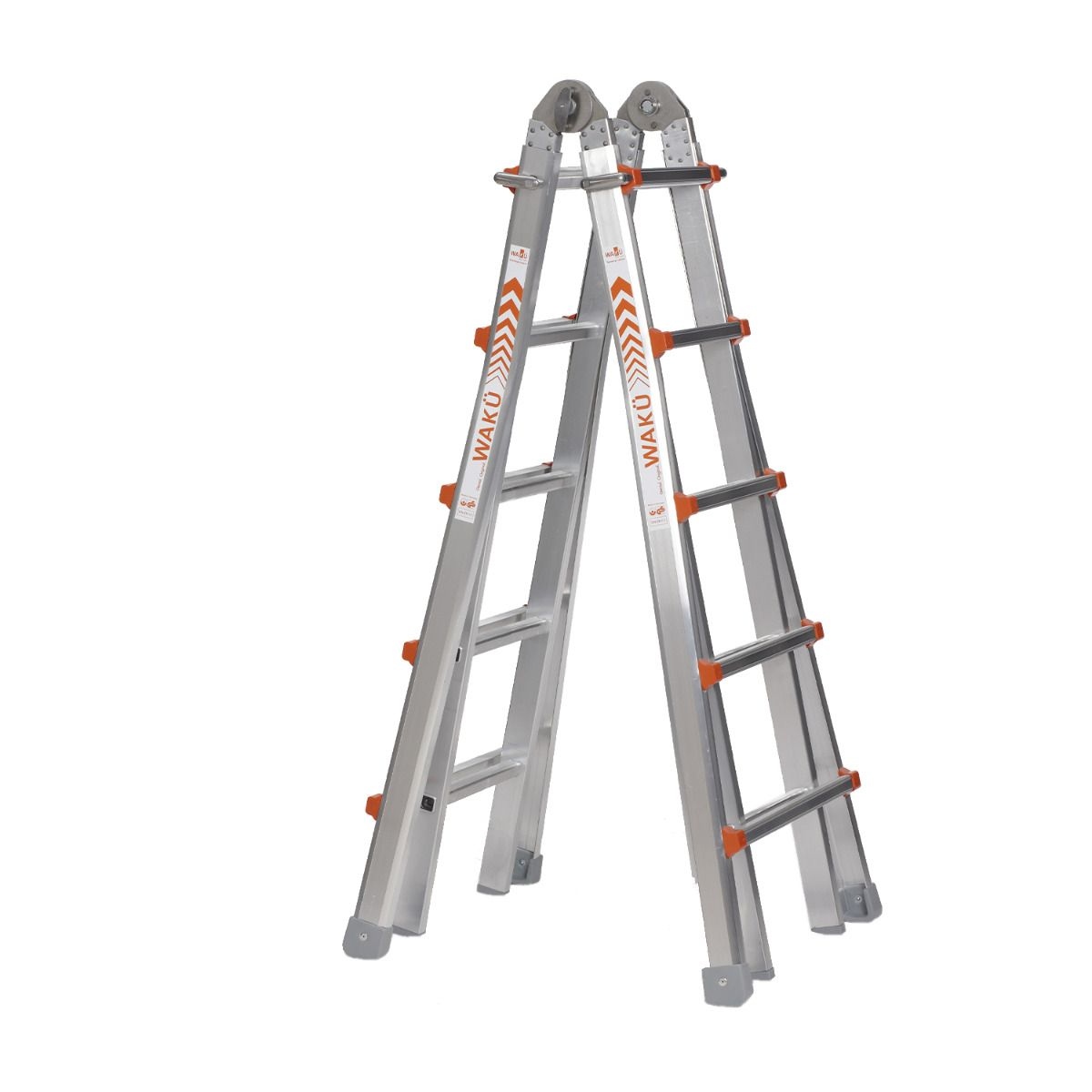 Waku 1413800102 Teleskopleiter 4 x 5 Sprossen