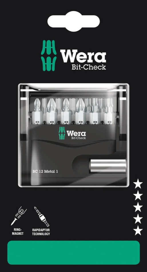 Wera 05136393001 Bit-Check 12 Metal 1 SB, 12-teilig
