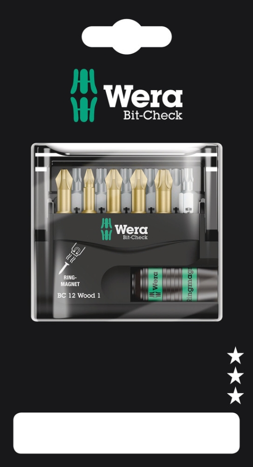 Wera 05136390001 Bit-Check 12 Wood 1 SB, 12-teilig