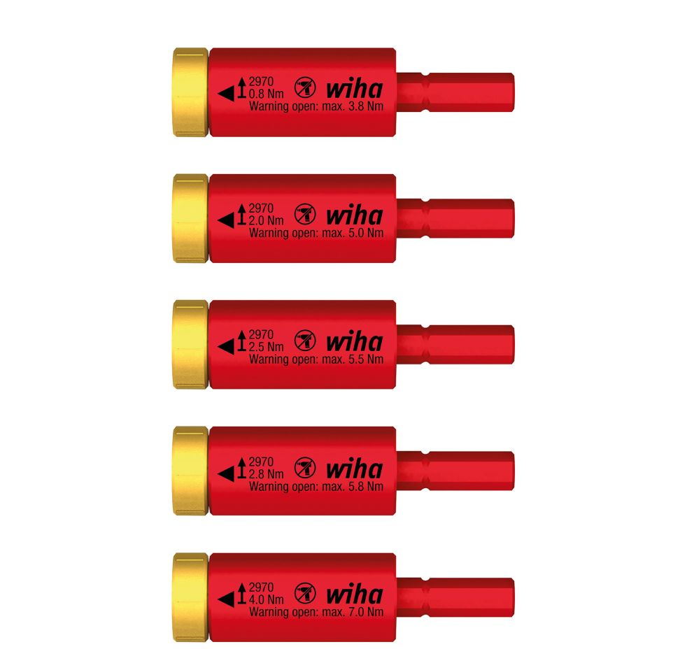 Wiha 41479 Drehmoment Set easyTorque Adapter electric für slimBits und slimVario® Halter 5-tlg. in Blister
