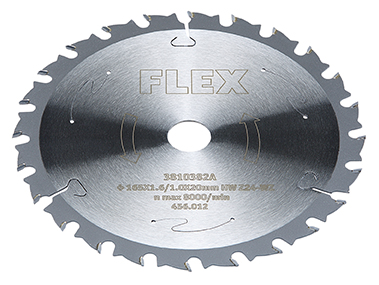 Flex-tools Zubehör 456012 HM-Kreissägeblatt mit umschaltbarer Verzahnung 165 x 20 mm